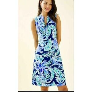 Lilly Pullitzer Sherryn Shift Dress Women S High Tide Navy Ready Set Gecko Print